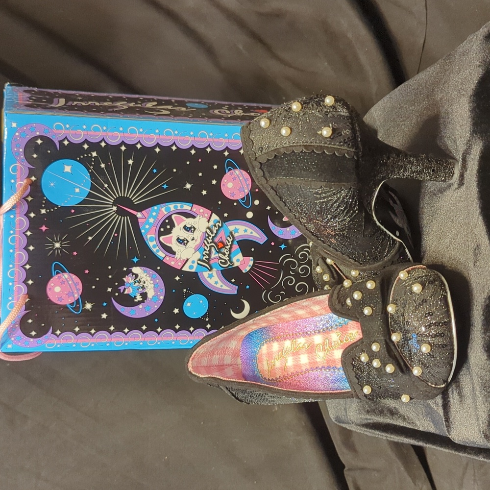 Schatzi Vintage Style Black/Pearl Heels from Irregular Choice